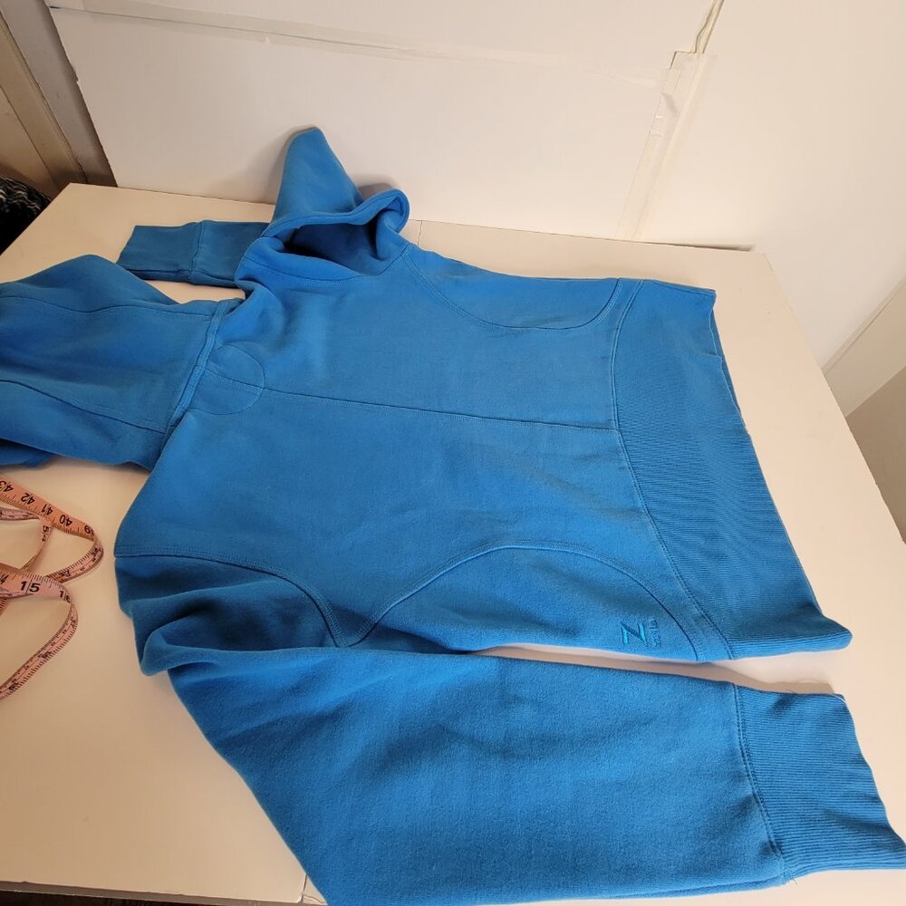 Zella Ladies Bright Azure Blue Fleece Hoody Size L Pockets - Picture 11 of 11